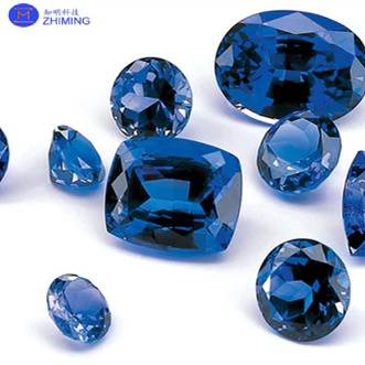 Royal blue synthetic sapphire raw gemstone lab-made sapphire gemstone CZ method
