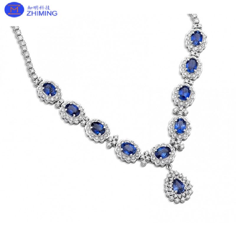 Royal blue synthetic sapphire raw gemstone lab-made sapphire gemstone CZ method