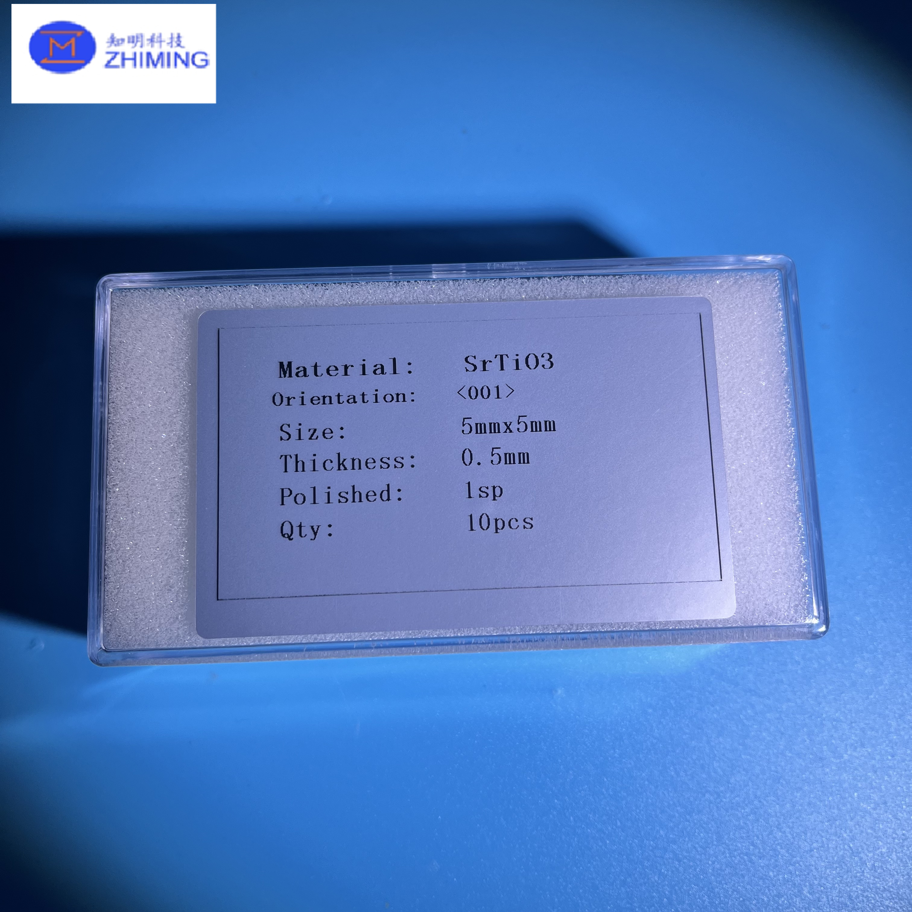 STO wafer  SrTi03  5mmx5mm  thickness 0.5mm single side polish